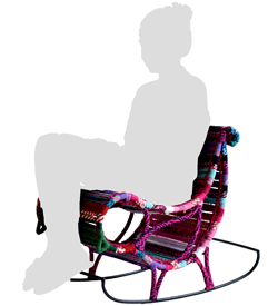 Lovebird rocking chair by sahil & sarthak